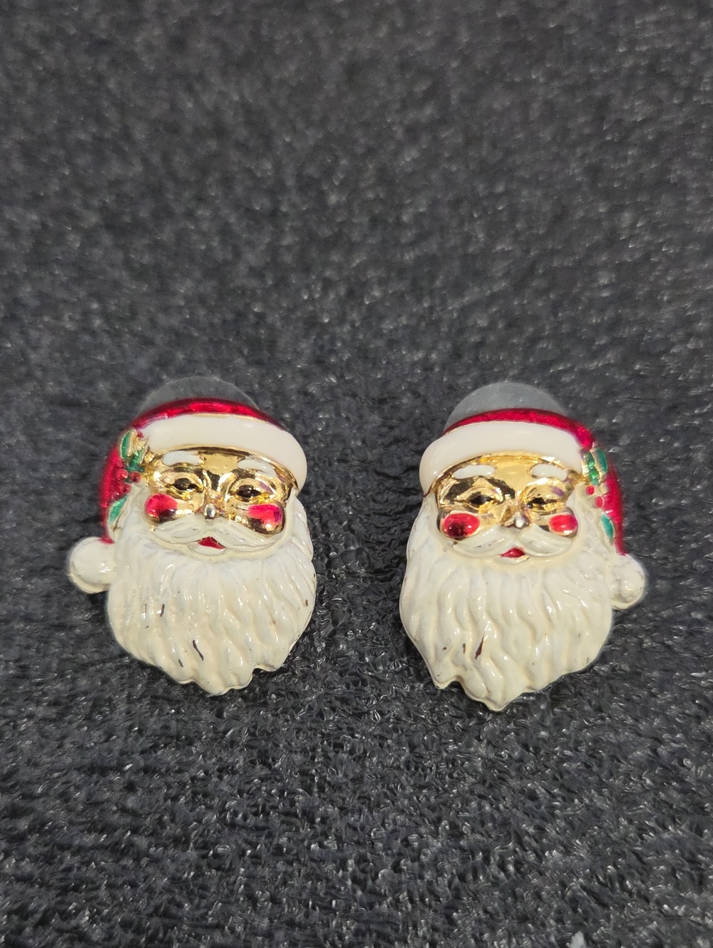 Enamel Santa Christmas Earrings